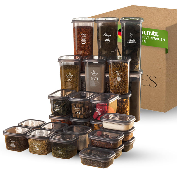 Viwares Vorratsdosen mit Deckel Luftdicht | 30er Vorratsbehälter Set | BPA-FREI | Zur Müsli Mehl und