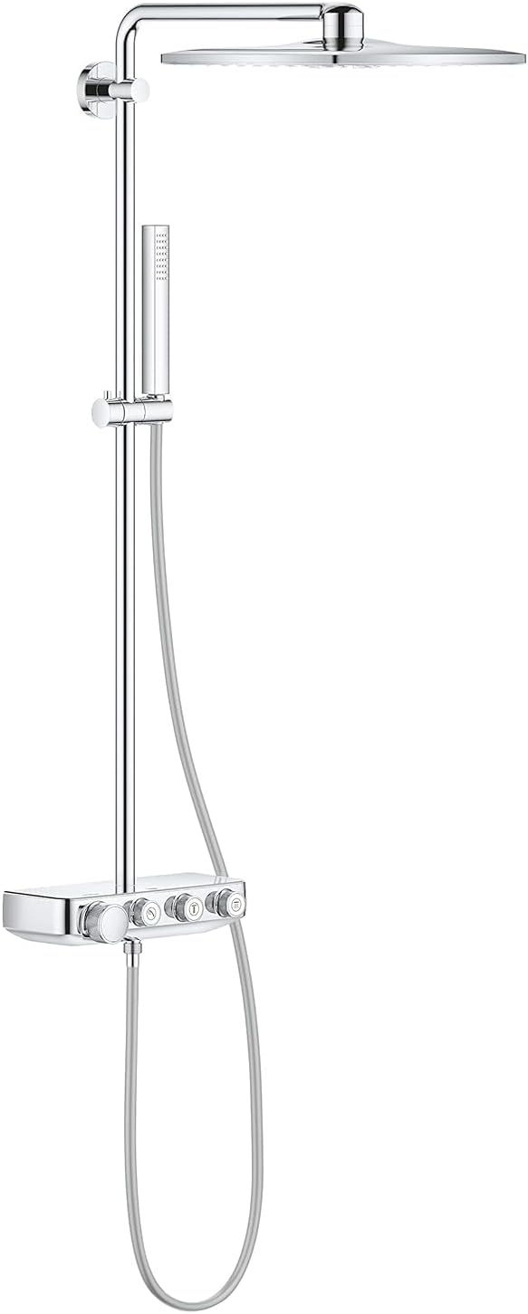 GROHE Euporia Smartcontrol 310 Cube Duo - Duschsystem mit Thermostatbatterie (wassersparend, 3 Strah