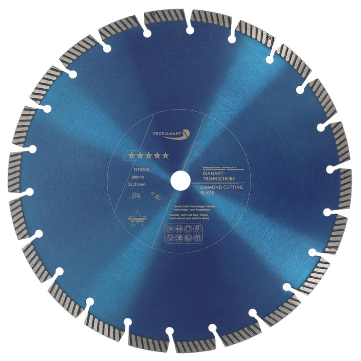PRODIAMANT Fastcut Highspeed Diamant-Trennscheibe 300 mm x 22,23 mm für sehr harte Baustoffe wie Kal