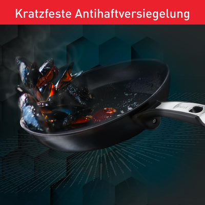 Tefal G25932 Unlimited On Schmorpfanne | 24 cm | mit kratzfester Titanium Antihaft-Beschichtung | Th