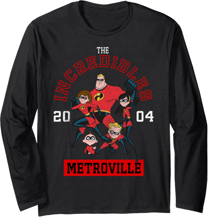 Disney Pixar Incredibles Metroville Family Group Shot Langarmshirt