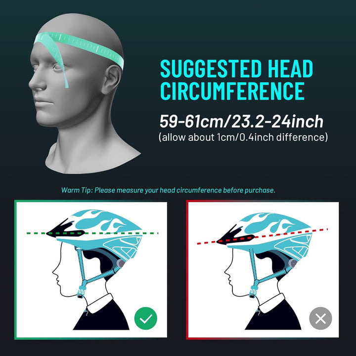 Favoto Fahrradhelm Herren mit Licht - Damenhelm Fahrradhelm Leichtgewicht Atmungsaktiv mit Brille Rü