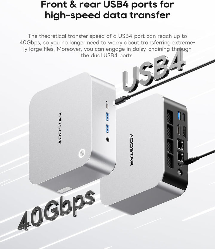 AOOSTAR MACO Mini PC Ryzen 7 H 255(bis zu 4,9GHz) Mini Desktop Computer Kein RAM Keine M.2 PCIe4.0 S