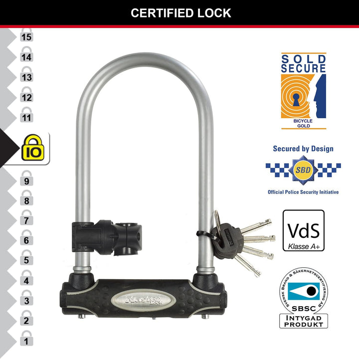 Master Lock Street Fortum Gold Verkauft Sicheres D-Lock 210 x 110 mm - (Rot / Blau / Silber / Lila),