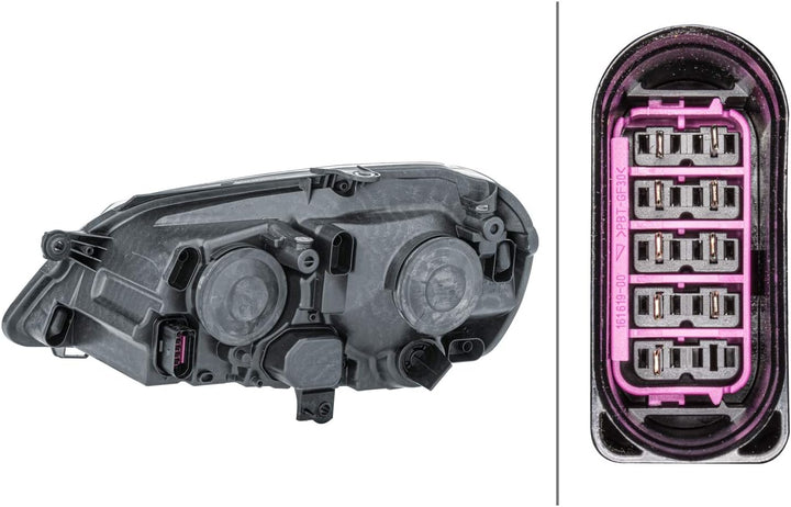 HELLA 1EE 247 019-221 FF/Halogen-Hauptscheinwerfer - rechts - für u.a. VW Polo (9N_), Rechts