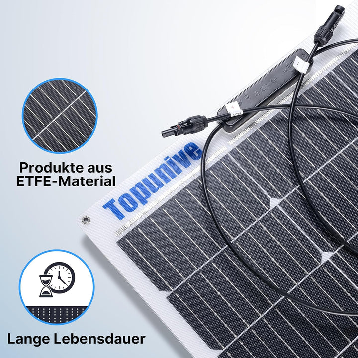 Flexibel Solarpanel 100 Watt 100W 12V Monokristalline Flexible Solarmodul 12 Volt für 12V Batterien