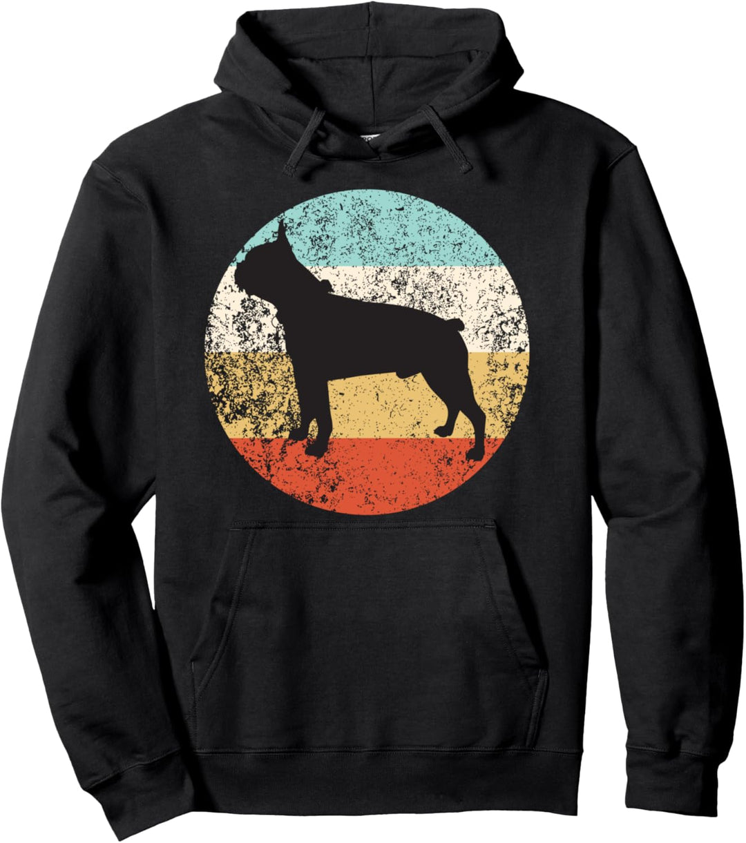 Englische Bulldogge im Retro-Stil. Pullover Hoodie