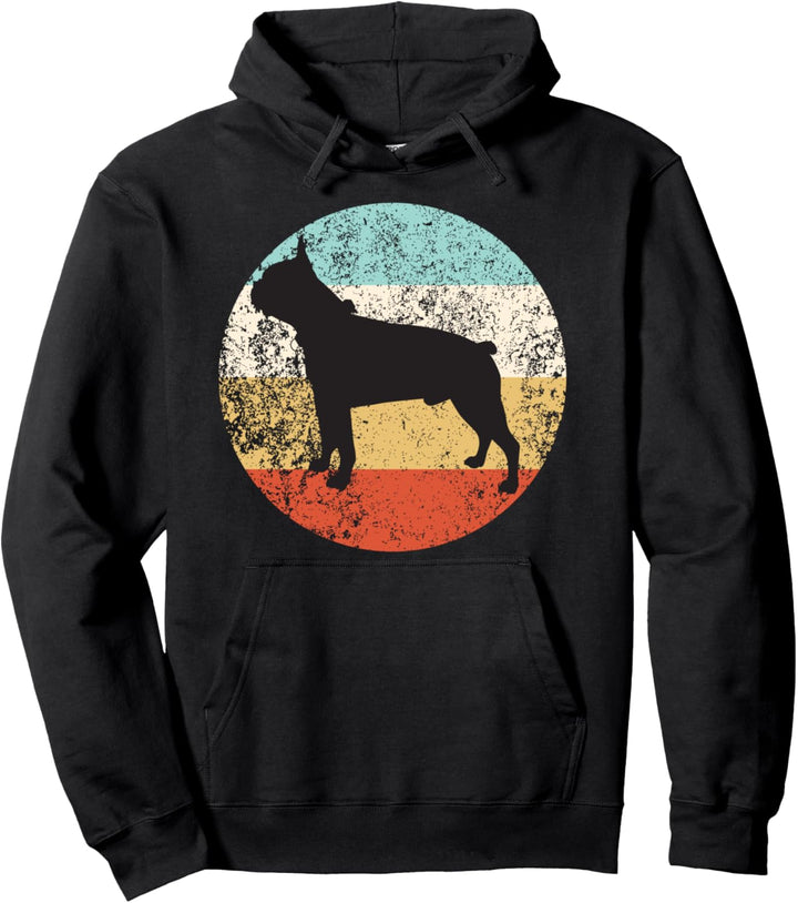 Englische Bulldogge im Retro-Stil. Pullover Hoodie