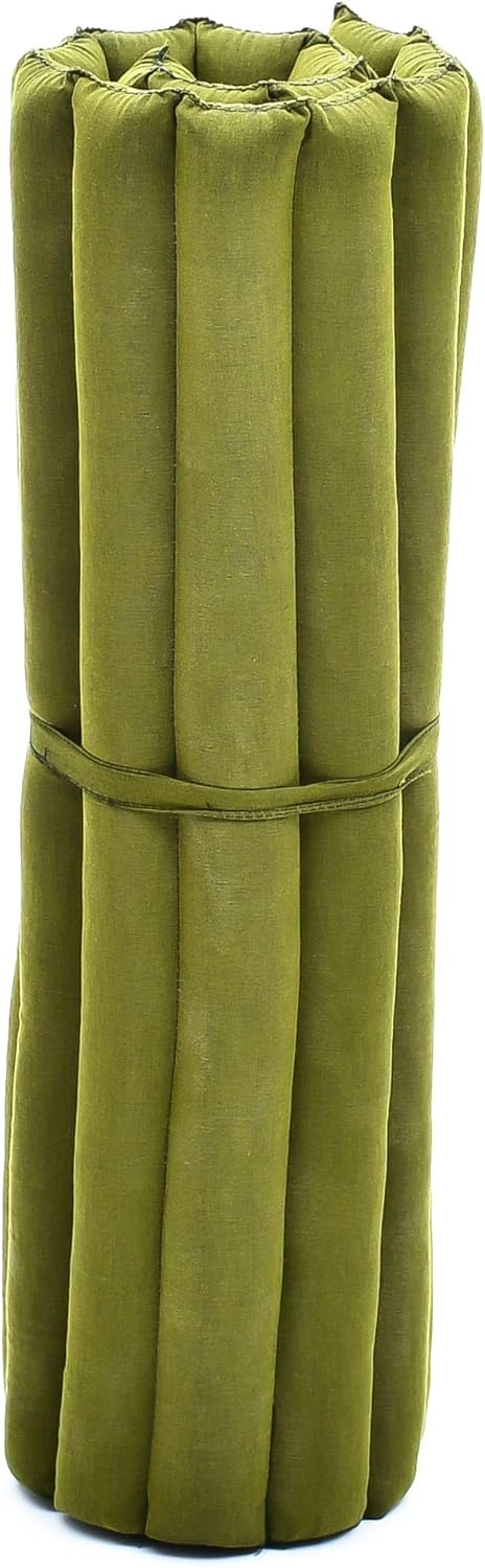 Leewadee Zabuton Rollbare Meditations-Matte Tragbare Sitzmatte Ökologisches Naturprodukt, Kapok, 69