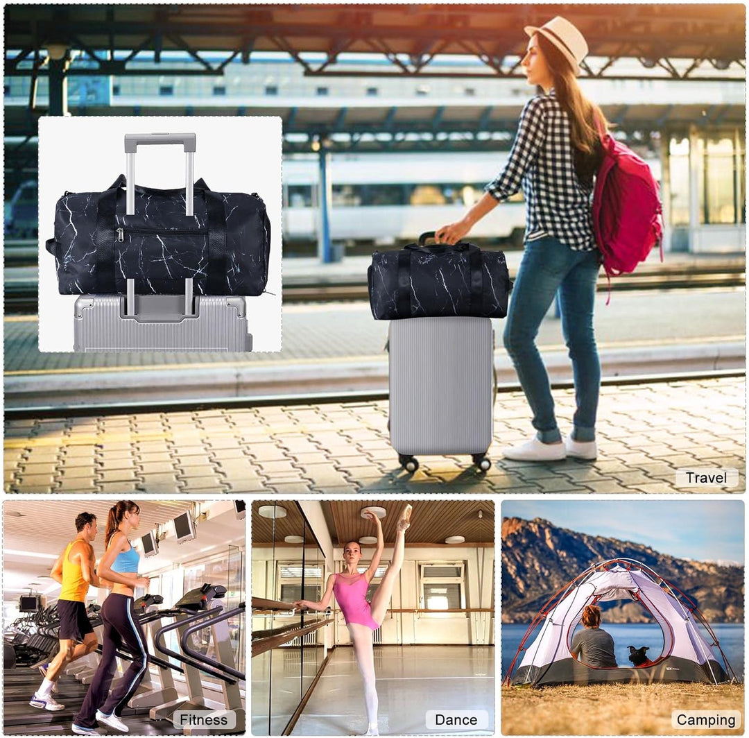 HAWEE Reisetasche Gross Herren Sporttasche Weekender Damen Faltbare Gym Bag mit Schuhfach & Nassfach