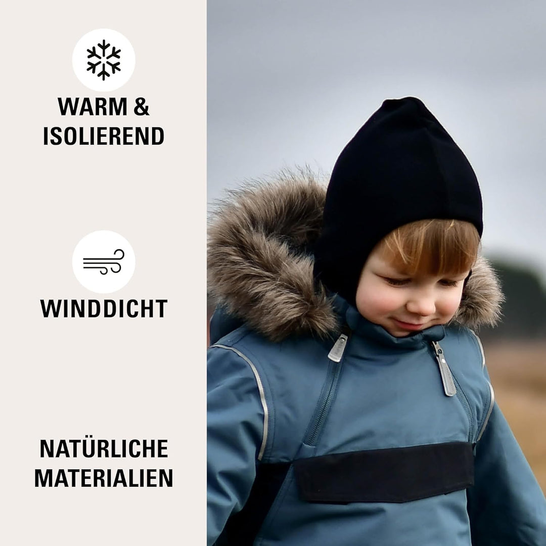 Mikk-line Schalmütze Kinder | Balaclava Kinder Mit 100% Mulesing-Freier Merinowolle | Isolierend Wol