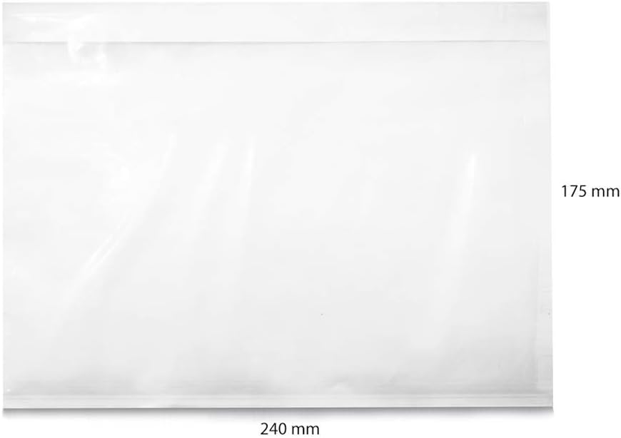 TPS247 Lieferscheintaschen - Dokumenttaschen DIN C5 für A5 EXTRA STRONG transparent selbstklebend (1