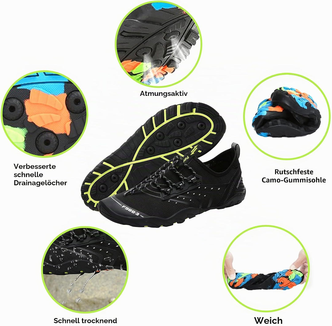 SAGUARO Badeschuhe Strandschuhe Aquaschuhe Wasserschuhe Surfschuhe Schwimmschuhe für Damen Herren Ki