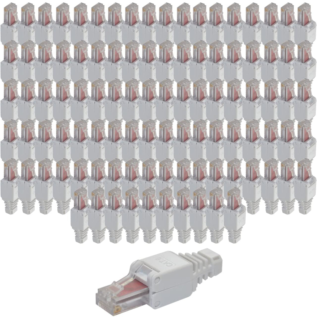 Premium X 100x Netzwerkstecker CAT6 RJ45 Adapter Kupplung für CAT5 und CAT6 Verlegekabel Patchkabel