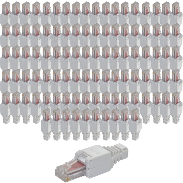 Premium X 100x Netzwerkstecker CAT6 RJ45 Adapter Kupplung für CAT5 und CAT6 Verlegekabel Patchkabel