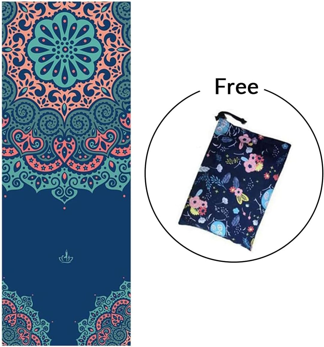 Morbuy Mikrofaser Hot Yoga Handtuch, Yoga Mat 185x65cm rutschfest Fitnesstuch Weich Atmungsaktiv Ant