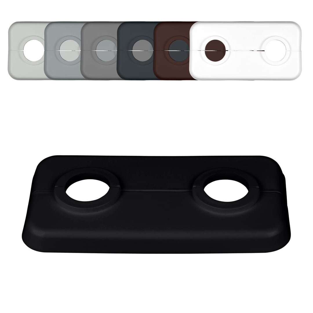 FUX 3 STÜCK Doppel Heizungsrohr Rosette, 12mm - 21,3mm, 2-teilig, Heizung, Rohrabdeckung, Abdeckrose