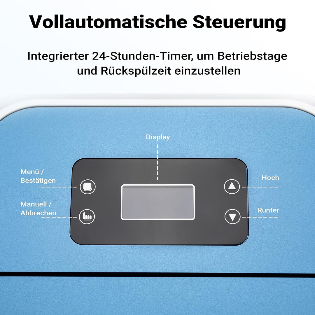 Naturewater Wasseraufbereitungsanlage 1000 l/h, Wasserfilter mit 6,5 l-Filterelement aus Aktivkohle,