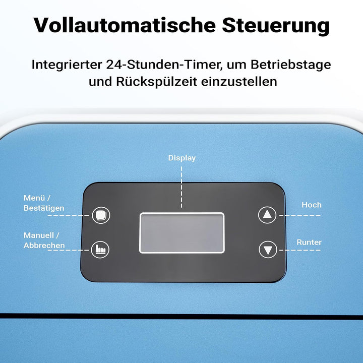 Naturewater Wasseraufbereitungsanlage 1000 l/h, Wasserfilter mit 6,5 l-Filterelement aus Aktivkohle,