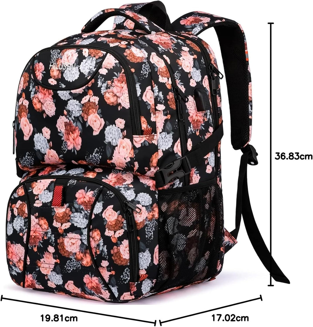 Rucksack Damen gross mit Laptopfach & Anti Diebstahl Tasche für Ausflüge,wasserdicht Grosser 17 Zoll