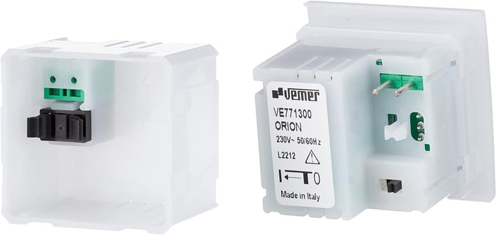 VEMER VE771300 ORION Einbauleuchte (2 Module) zur Beleuchtung von Räumen bei Stromausfall, Opalweiss