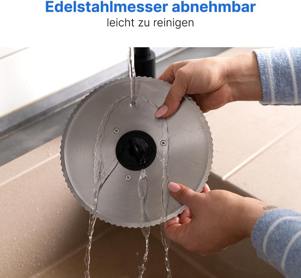 Clatronic MA 3585, Metall-Allesschneider, Brotschneidemaschine, Wurst-Schneider elektrisch, mit gros