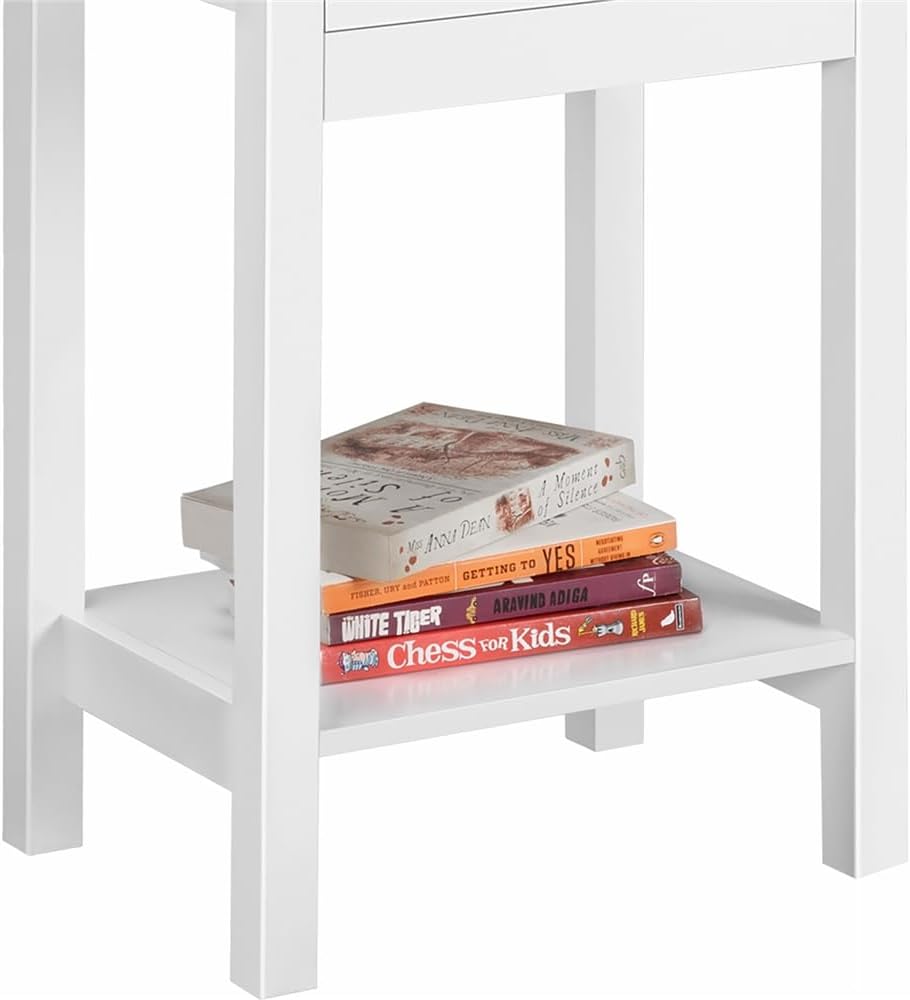 Yaheetech 2 Stück Nachttisch Nachtschrank mit Schublade und Ablag Beistelltisch Sofatisch 60 cm hoch
