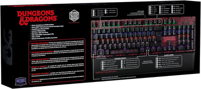 Konix Dungeons & Dragons Kabelgebundene mechanische Gaming-Tastatur AZERTY - Anti-Ghosting - 20 Lich