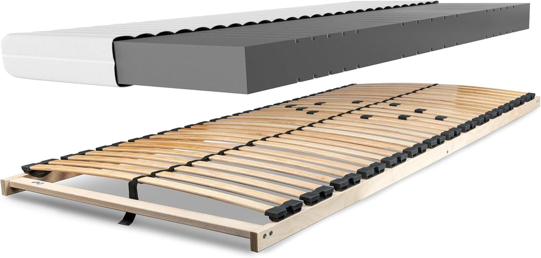 Matratzenset OrthoMatra KSP-500 und Lattenrost Max1 NV zur Selbstmontage Grösse 80 x 200 cm, Farbe H