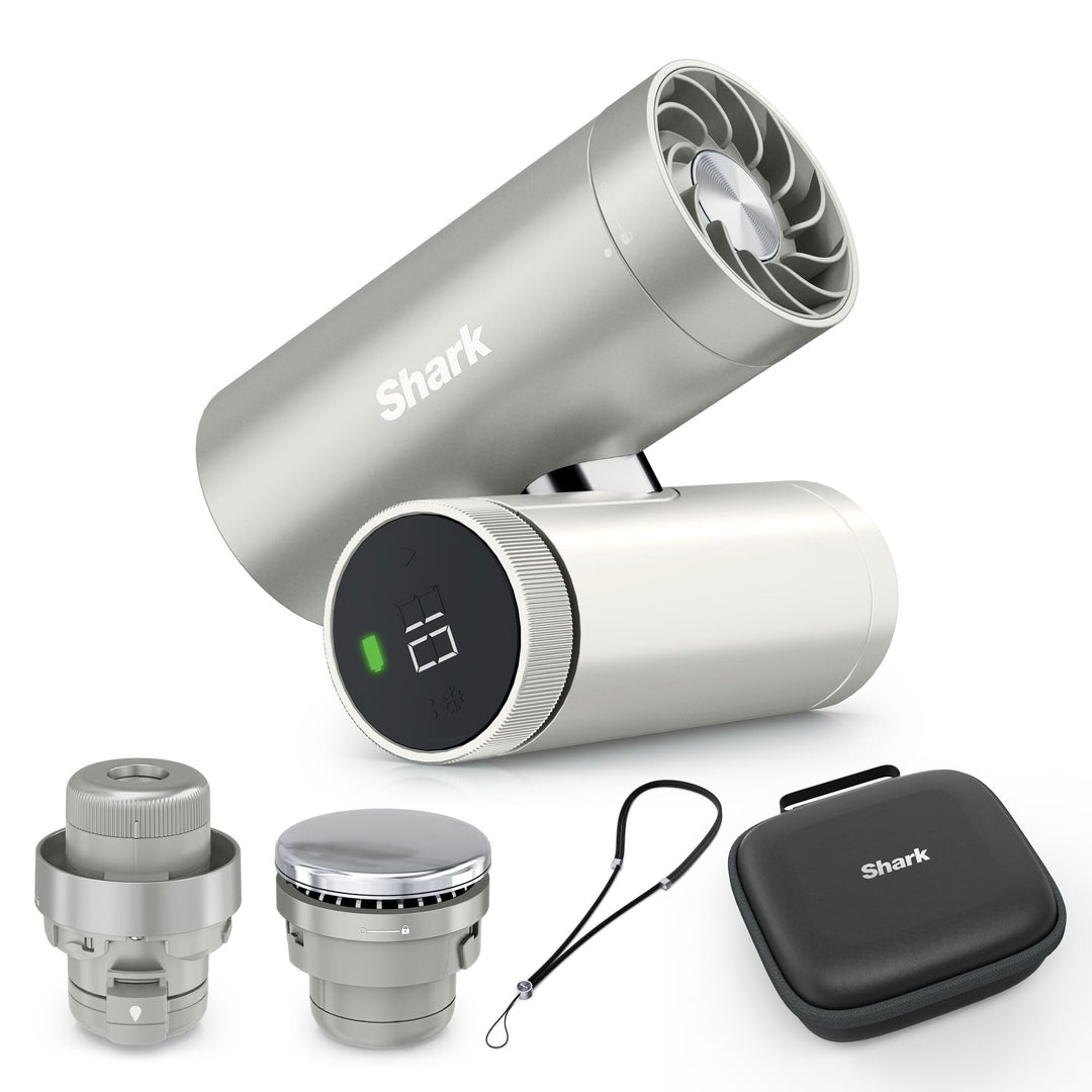 Shark ChillPill 3-in-1-Hochgeschwindigkeits-Handventilator-, Sprühnebel- und InstaChill-System Paket