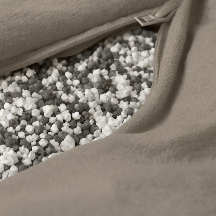 AD.CON Sitzsack mit ECO Füllung Puff Relax-Sessel Sitzkissen Bodenkissen Bean Bag 70x80x50 Hellgrau