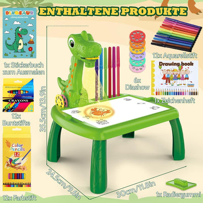 BuzzoXerex Zeichenprojektor für Kinder, Projektion Zeichentafel Kinder 48 Stück Malprojektor Kinder