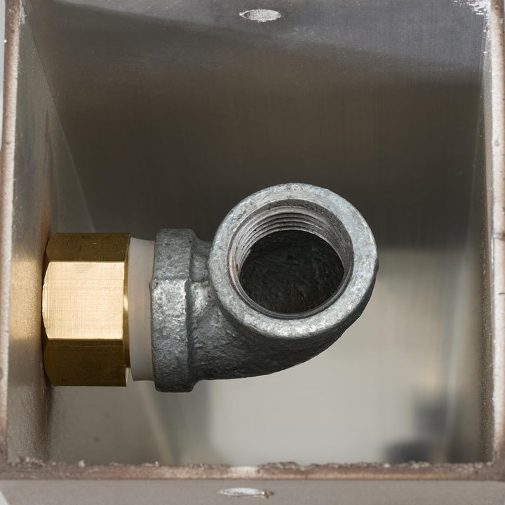 Relaxdays Standbrunnen Antik, mit Wasserhahn, HBT 71x17x21cm, Wasserzapfsäule Garten, Terrasse, Zier