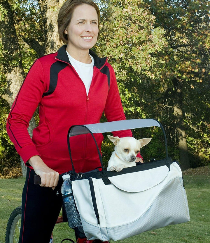 PetSafe SOLVIT Fahrradkorb für Hunde und Katzen, Sport Style Leichtes Nylonmaterial, Abnehmbarer Trä