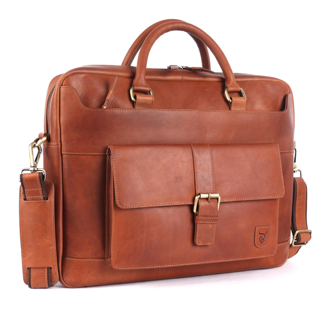Damen Laptop Tasche Echtes Leder CB-LAP-1008 Brown, Brown