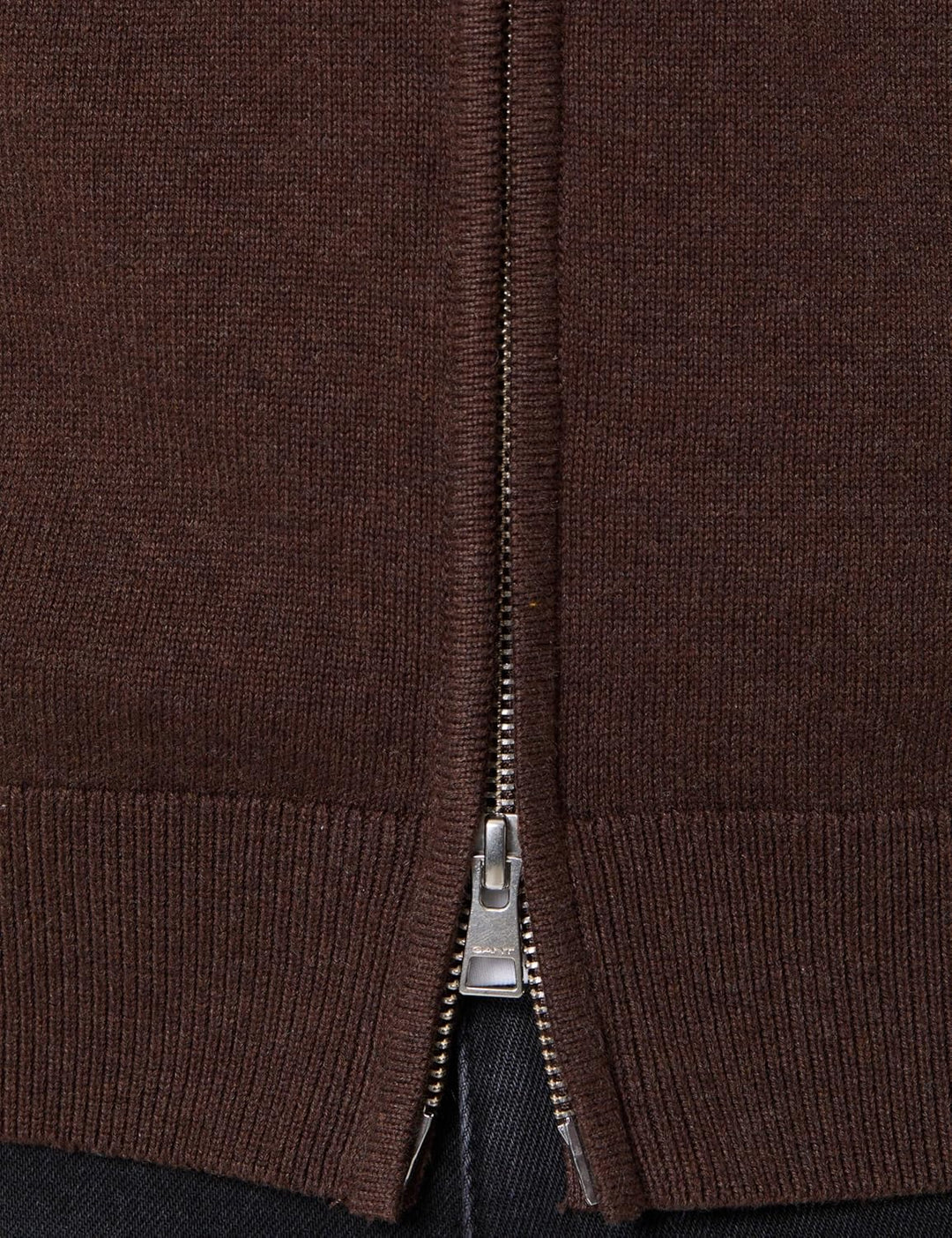 GANT Herren Casual Cotton Zip Cardigan BAUMWOLLSTRICKJACKE MIT REIssVERSCHLUSS (1er Pack) S Brown Me