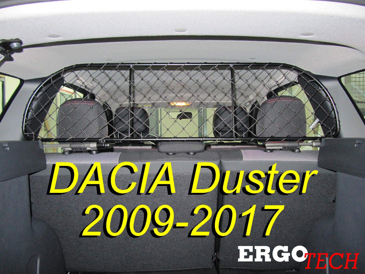 ERGOTECH Trennnetz Trenngitter Dacia Duster RDA65-M8 KDA002, für Hunde und Gepäck. Sicher, komfortab