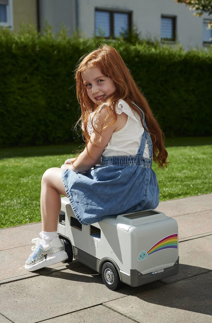BIG-Camper – Rutsch- und Spielauto - Spielzeug-Wohnmobil mit Flüsterrädern zum Fahren und Spielen fü