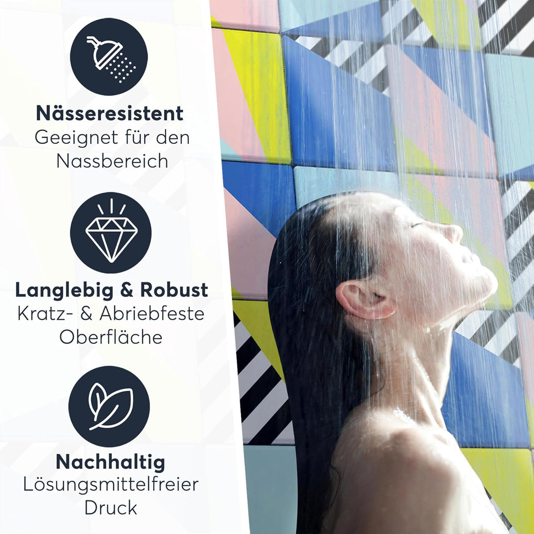 CREATISTO Klebefliesen Stickerfliesen Fliesenfolie - Klebefolie Aufkleber für Wand-Fliesen I Klebefl