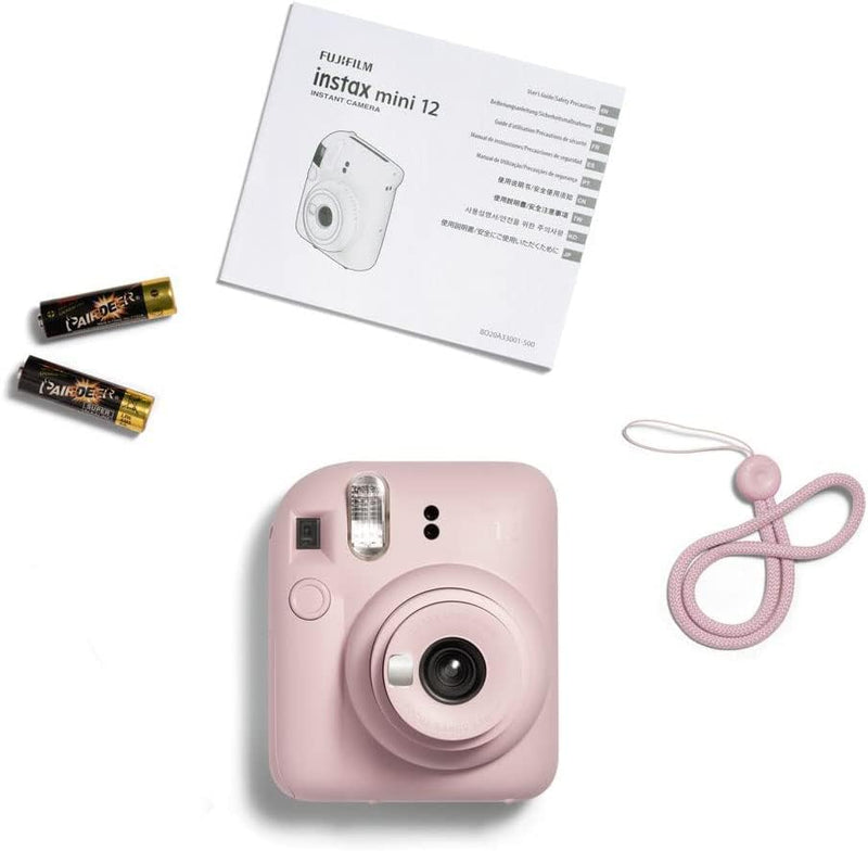 Fujifilm Instax Mini 12 Sofortbildkamera, mit 20 Aufnahmen, Blossom Pink