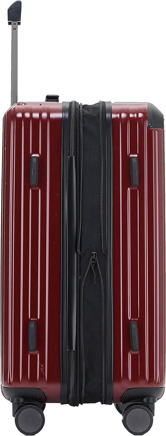 Münicase M816 TSA-Schloss Koffer Reisekoffer Trolley Kofferset Hardschale Boardcase (Weinrot, Grosse