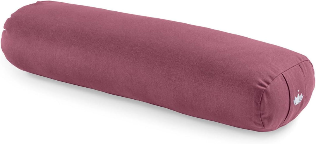 Lotuscrafts® Bolster Yoga Nackenrolle für Yin, 100% Kapok Füllung, Bezug aus Baumwolle waschbar, Kis