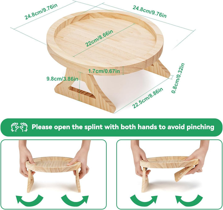 Holz Sofa Armlehne Tablett Faltbarer Sofa-Armlehne Tragbares Clip-On-Tablett Clip-Couchtisch für Fer