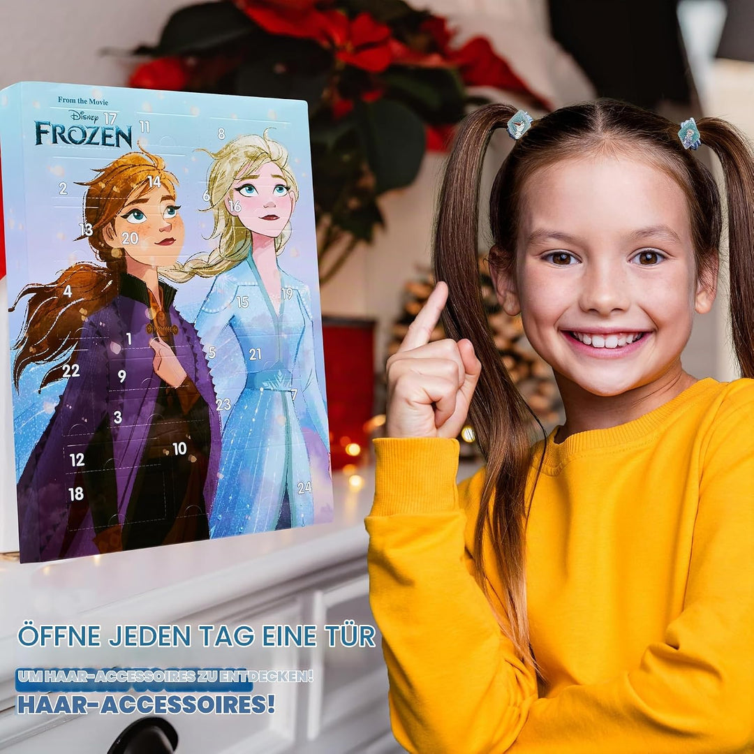 Disney Frozen Adventskalender 2024, Haarschmuck &amp; Accessoires für Mädchen (Blau/Lila), Blau/Lila
