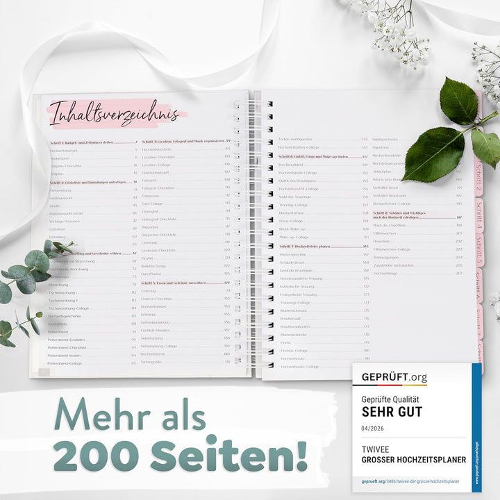 TWIVEE - Der grosse Hochzeitsplaner - Wedding Planner inklusive Geschenkbox - deutsch - über 200 Sei