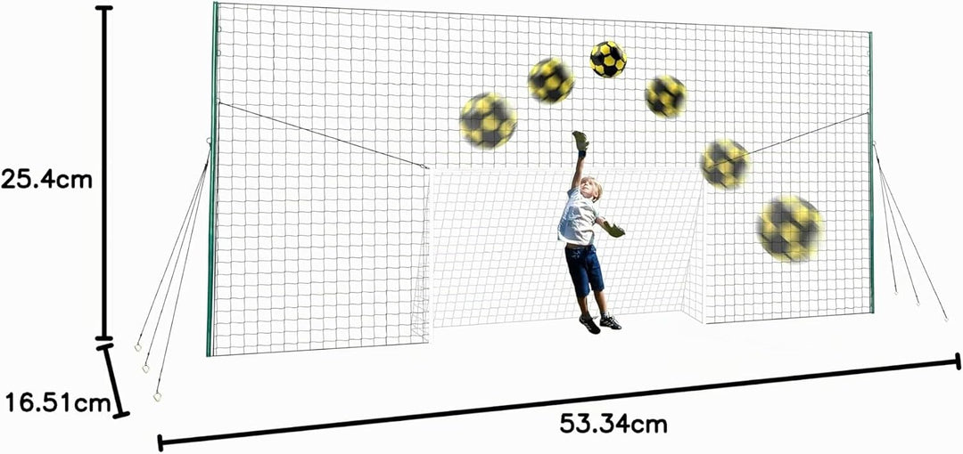 Open Goaaal - Fussballtor & Abprallnetz - Trainingsgerät für den Garten - Alles-in-einem Fussballnet