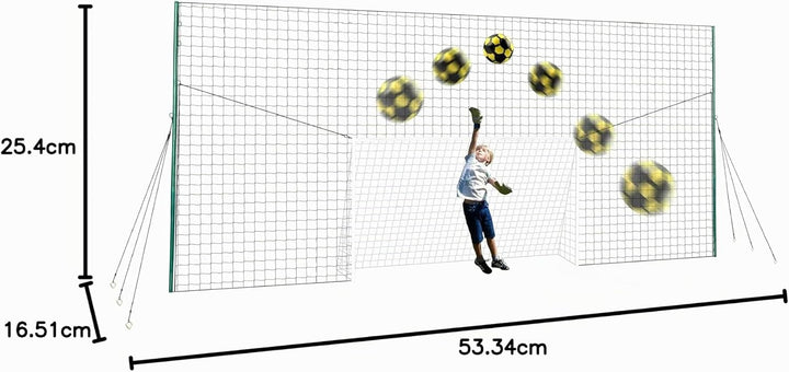 Open Goaaal - Fussballtor & Abprallnetz - Trainingsgerät für den Garten - Alles-in-einem Fussballnet