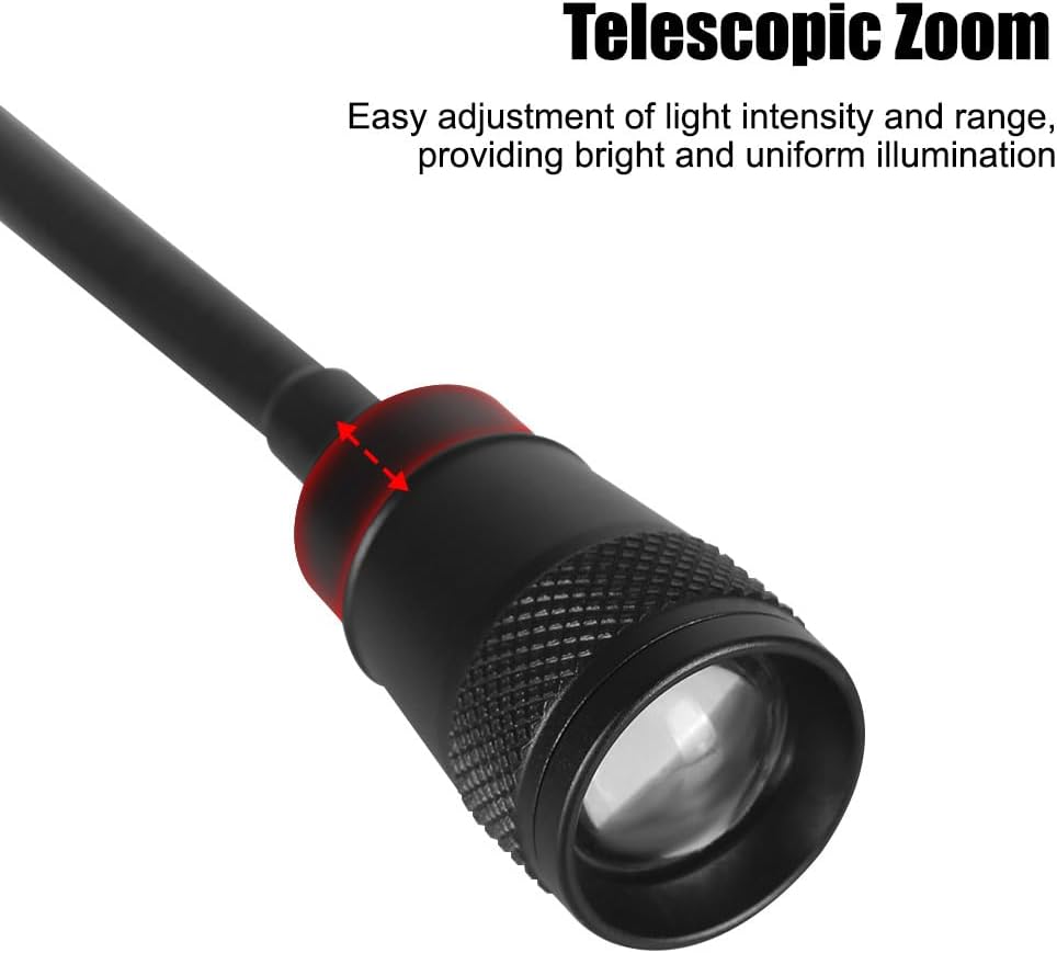 Grilllicht, Flexibel Grill Lampen Lichter, Zoombare Grilllampe mit Magnetfuss, 360° Verstellbare BBQ