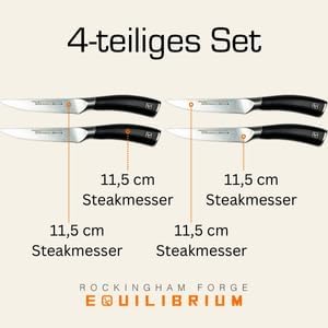 Rockingham Forge Equilibrium Serie Utility/Steak Messer 11.5cm, Klinge mit Wellenschliff, Premium Ge