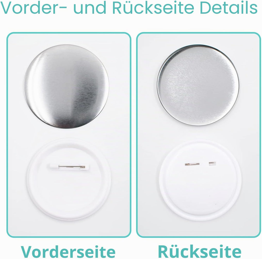 100 Stück 75mm Leere Schaltfläche Abzeichen Button Abzeichen Teile Set Runde Knopfteile Supplies But